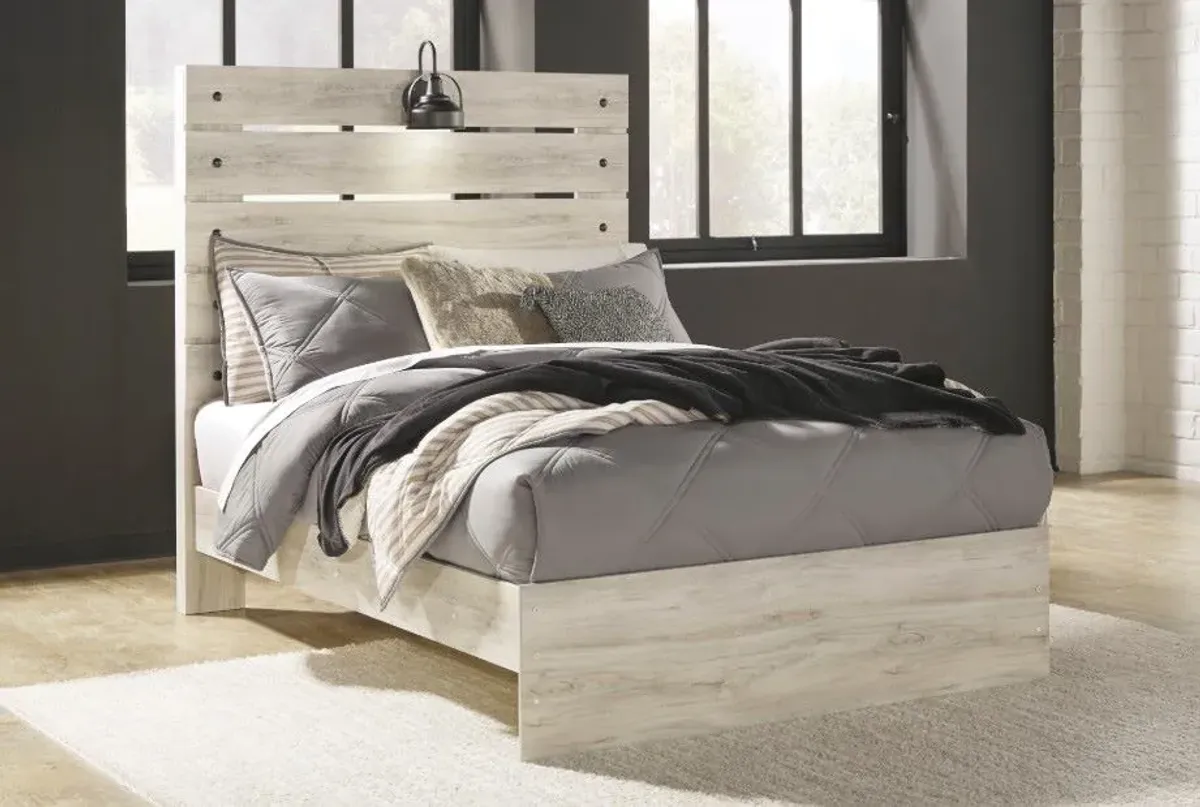 Signature Design by Ashley® Cambeck 3-Piece Whitewash White Full Panel Bed Set