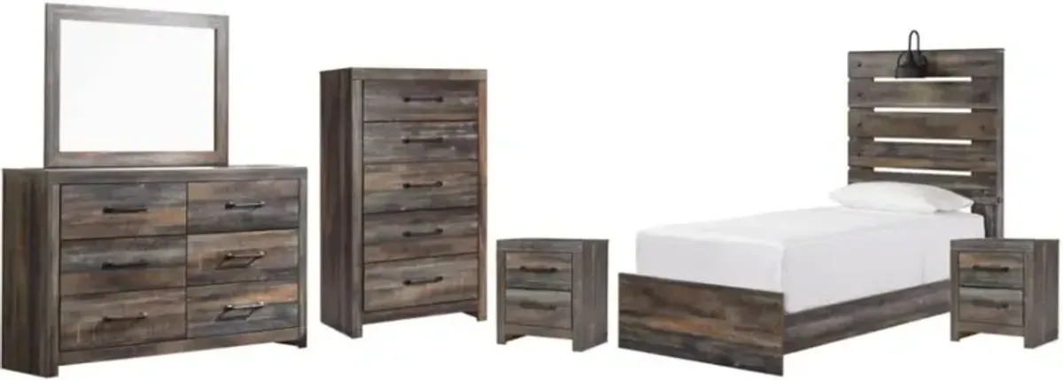 Signature Design by Ashley® Drystan 6-Piece Multi Twin Panel Bed Set