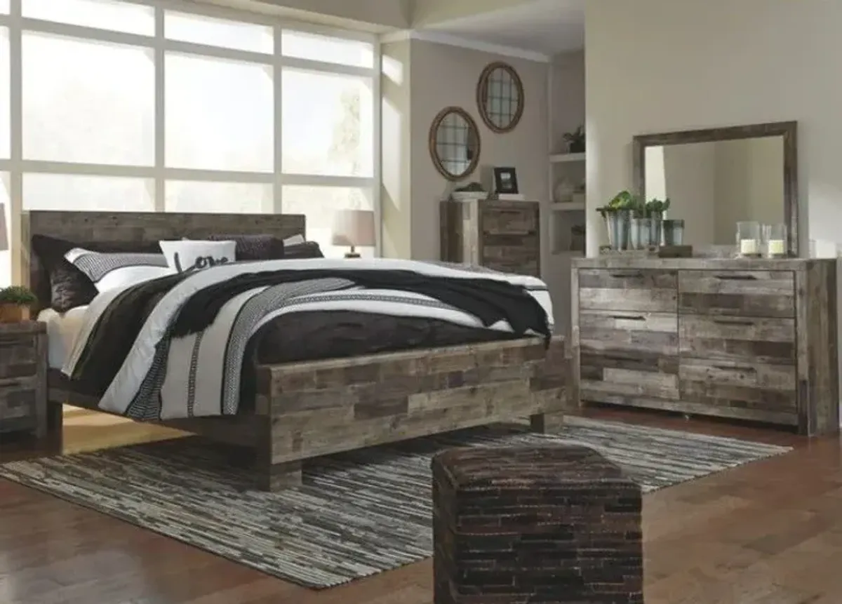 Benchcraft® Derekson 3-Piece Multi Gray Queen Panel Bed Set