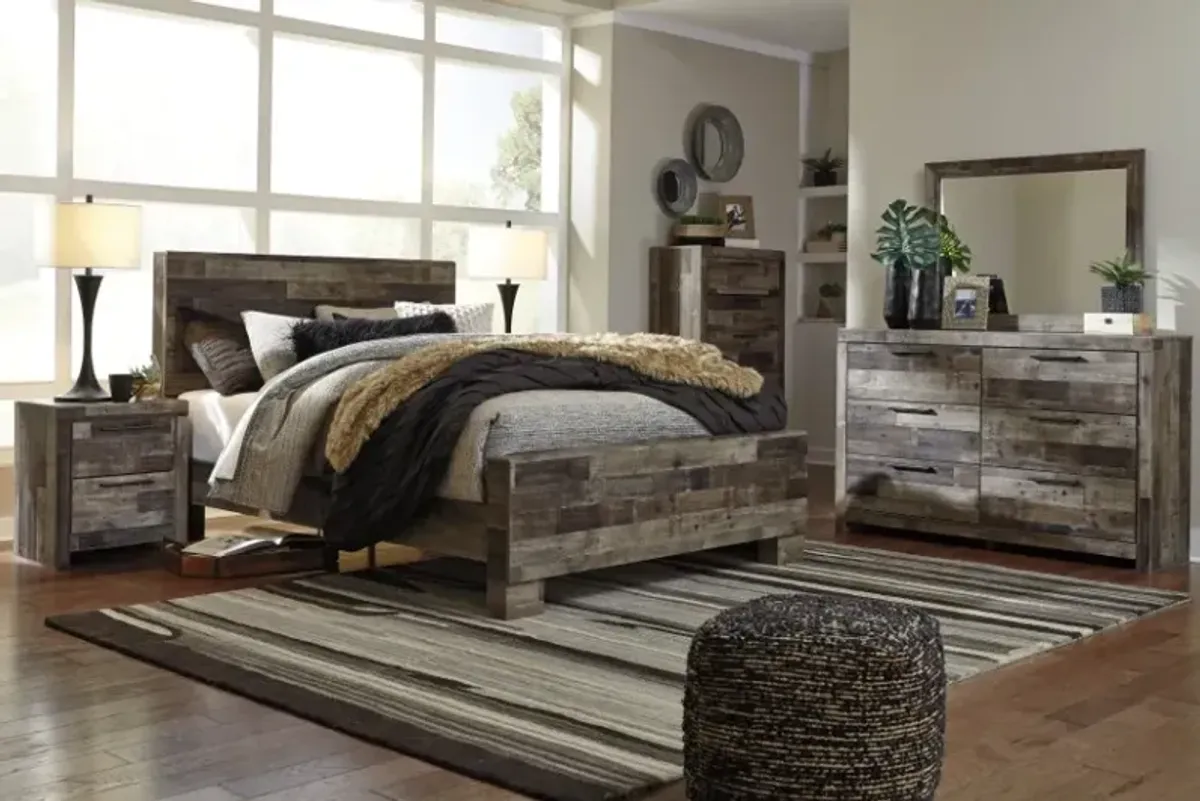 Benchcraft® Derekson 5-Piece Multi Gray King Panel Bed Set