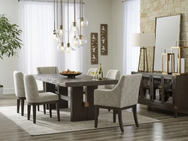 Signature Design by Ashley® Burkhaus 5-Piece Dark Brown Dining Set