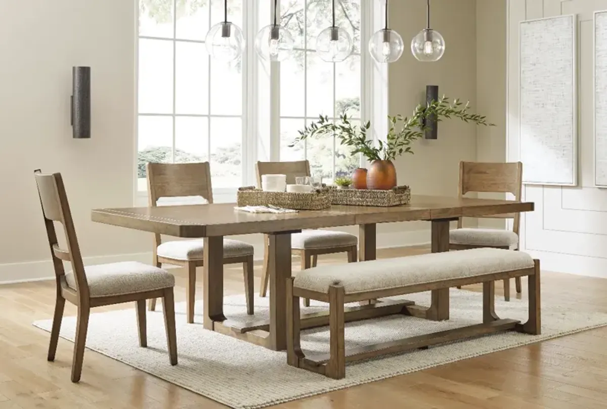 Signature Design by Ashley® Cabalynn 6-Piece Light Brown Dining Table Set