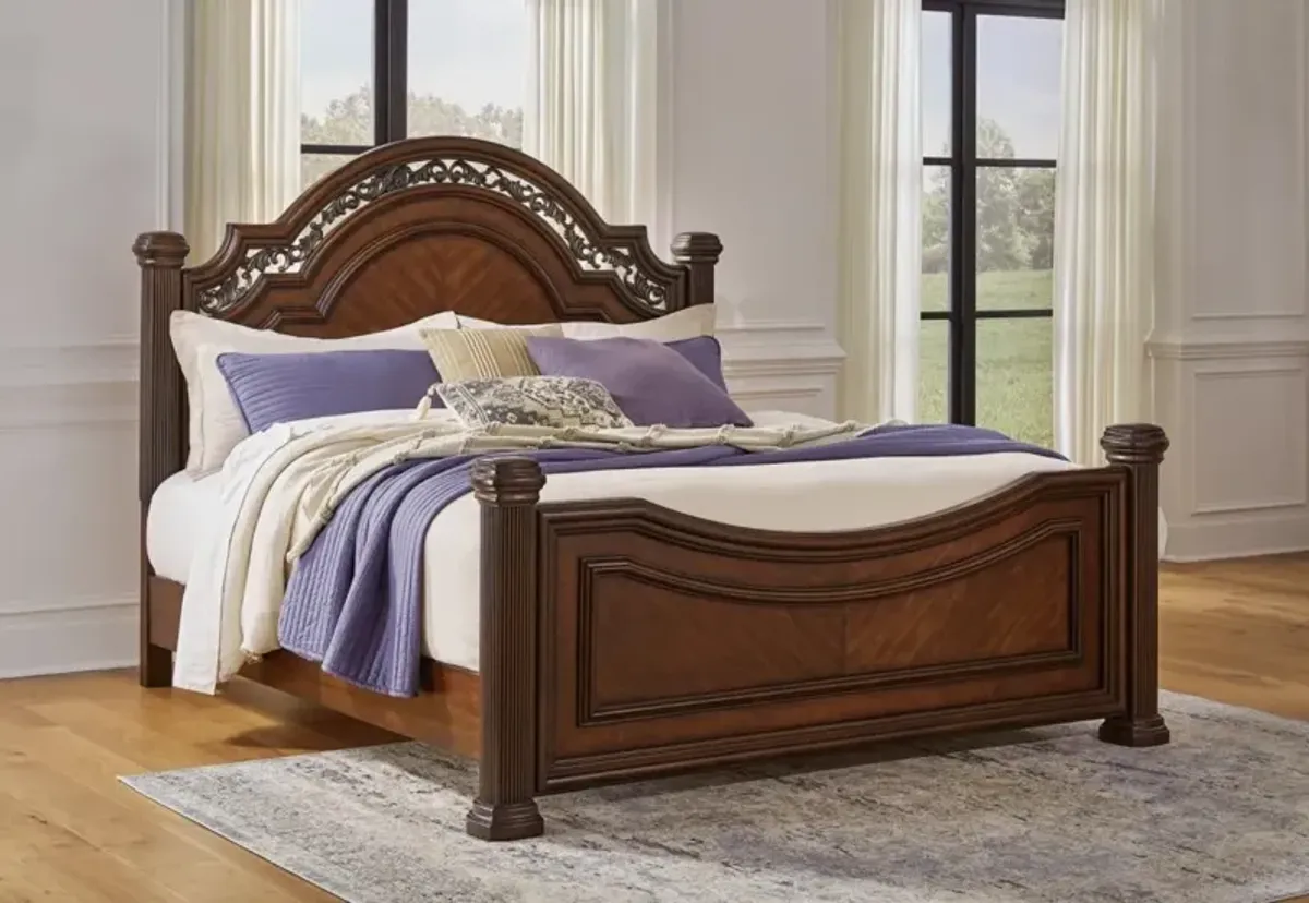 Signature Design by Ashley® Lavinton 3-Piece Brown Queen Poster Bed Set
