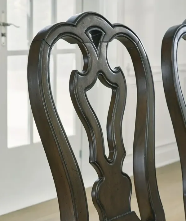 Signature Design by Ashley® Maylee 7-Piece Dark Brown Dining Table Set