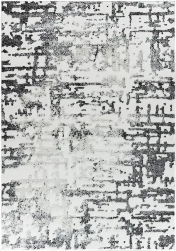 MDA Rugs Petra Gray/White 5'x8' Area Rug