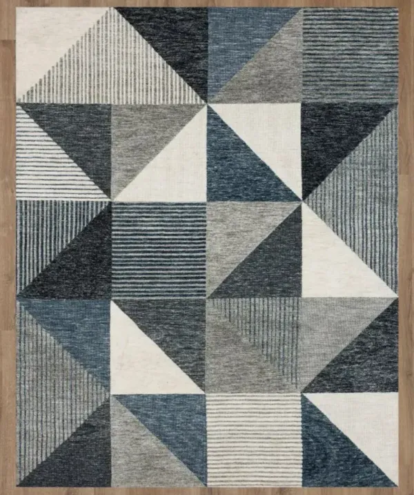 Karastan® Bowen By Drew & Jonathan Home Oblique Blue 8'x10' Area Rug