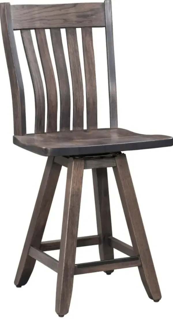 Trailway Furniture Rocky Rustic Hickory Swivel Bar Stool