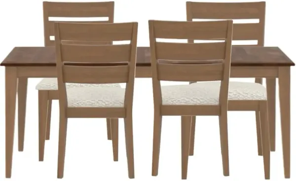 Canadel Gourmet 5-Piece Oak Washed Dining Set