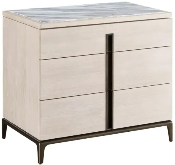 Universal Explore Home™ Erinn V x Universal Maren Satin Bronze/White Oak Nightstand