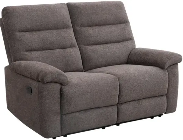 Cheers by Man Wah Sloane Savannah Brown Manual Reclining Loveseat