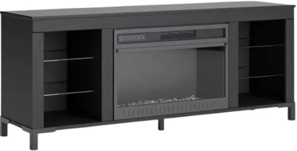 Signature Design by Ashley® Cayberry Black 60" TV Stand with Electric Fireplace