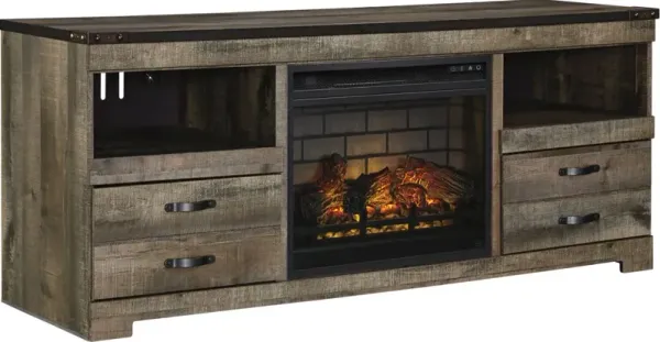 Signature Design by Ashley® Trinell Brown TV Stand with Electric Fireplace