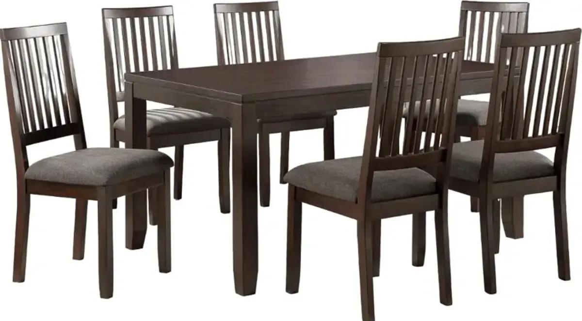 Steve Silver Co. Yorktown 7-Piece Espresso Counter Height Dining Set