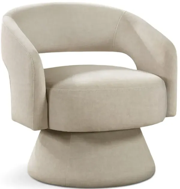 Toadstool Swivel Chair - Taupe