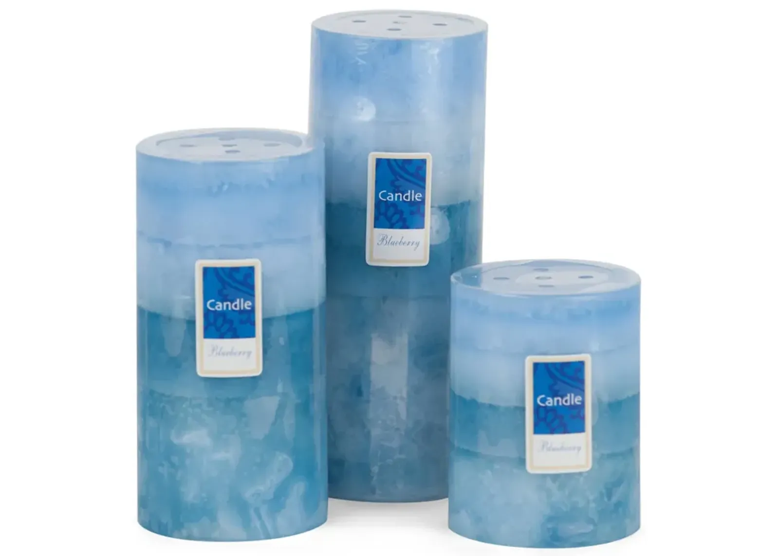 Blue Blueberry Pillar Candle - Small