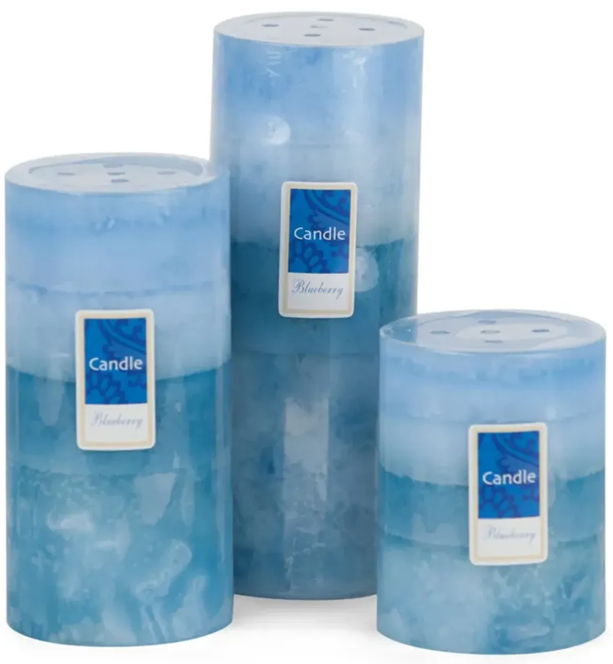 Blue Blueberry Pillar Candle - Small