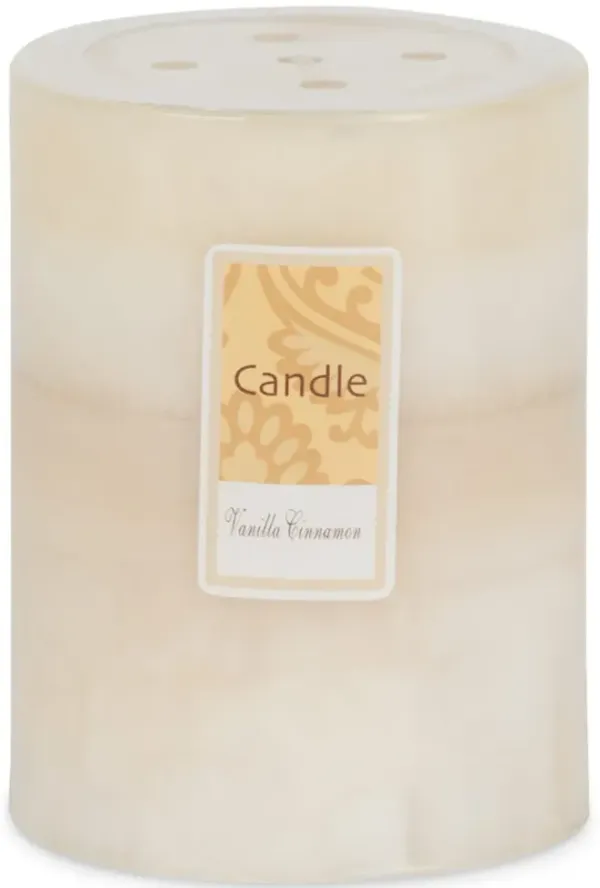 Ivory Vanilla Cinnamon Pillar Candle - Small