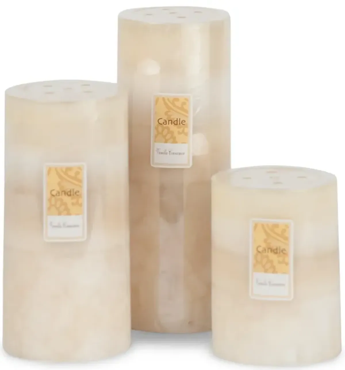 Ivory Vanilla Cinnamon Pillar Candle - Small