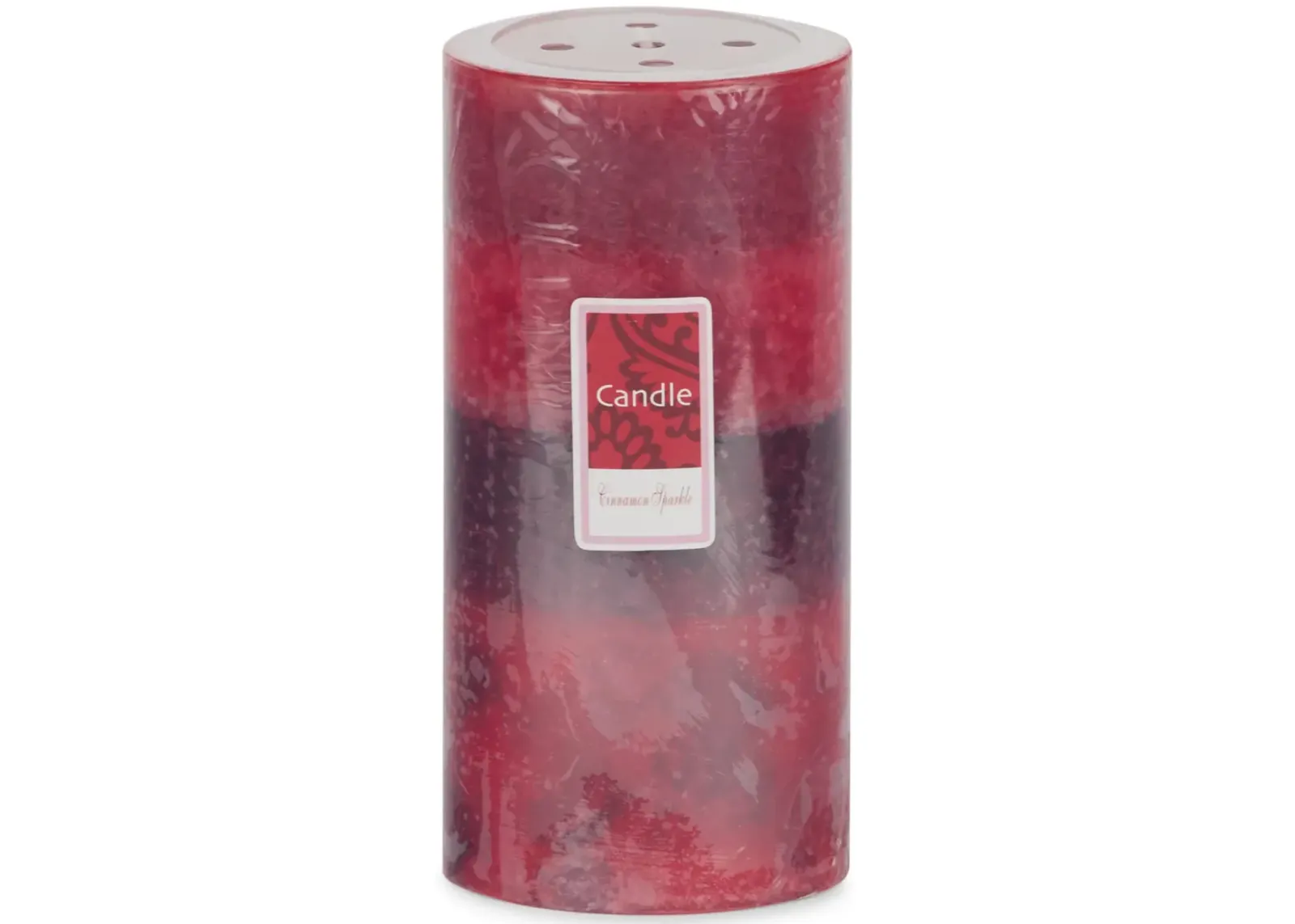 Red Cinnamon Pillar Candle - Medium