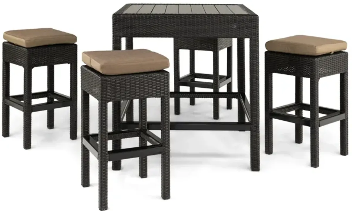 Vista 5 Piece Patio Bar Set