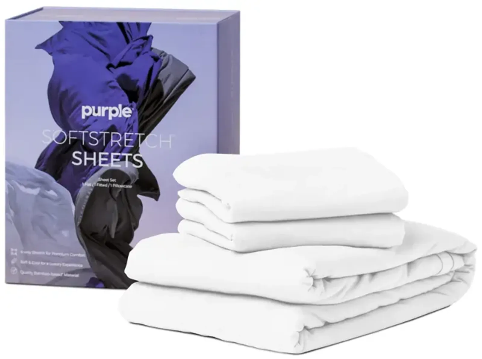 Softstretch Queen Sheets - True White