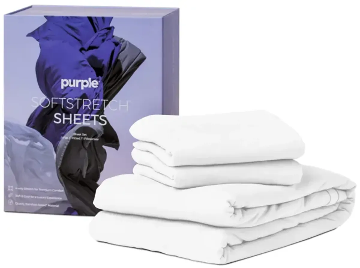 Softstretch Split King Sheets - True White