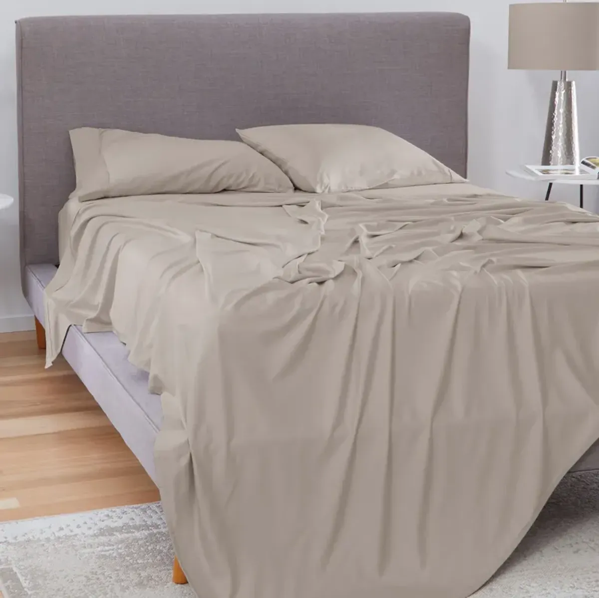 Bedgear Basic Queen Medium Beige Sheet Set