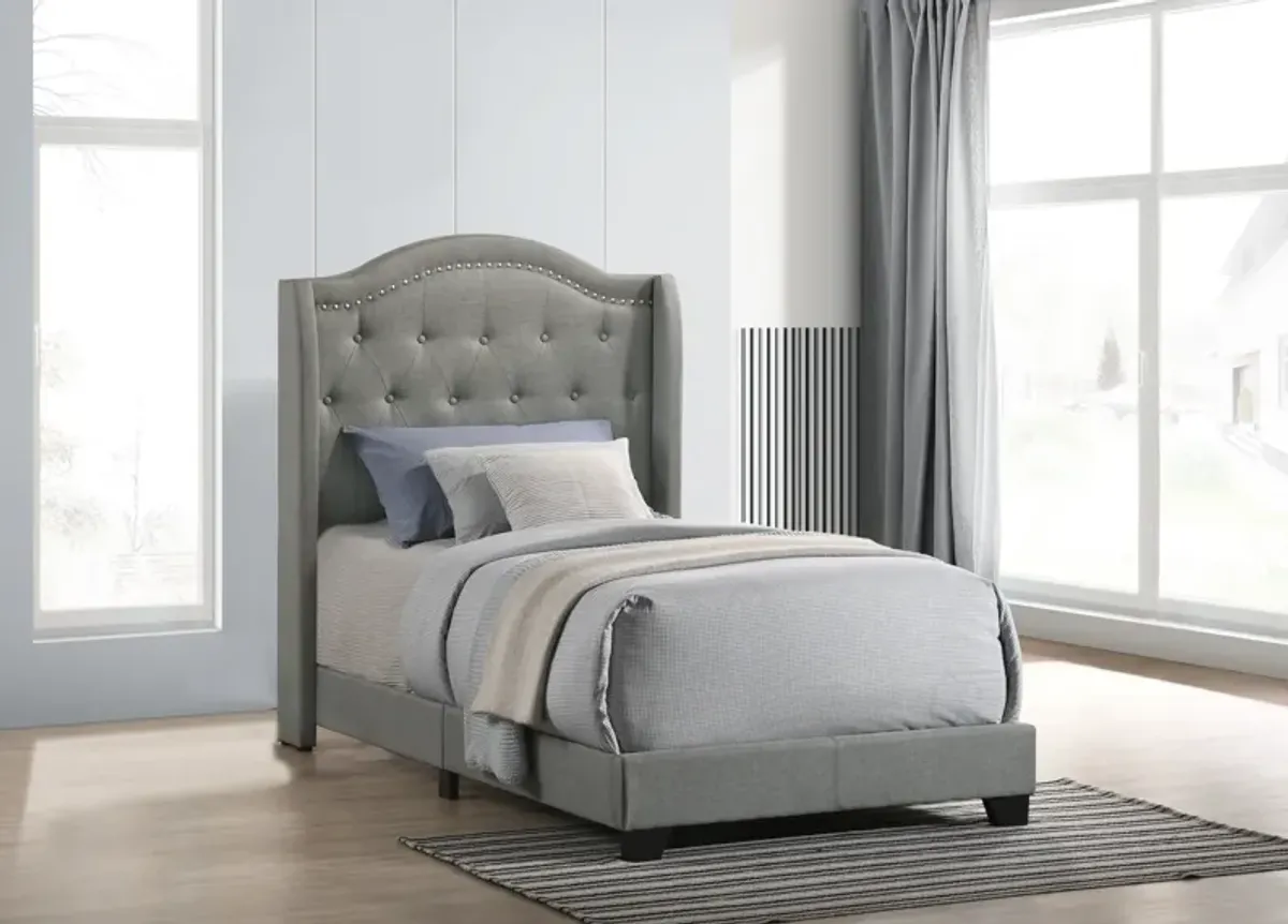 Modem Upholstered Bed - Twin