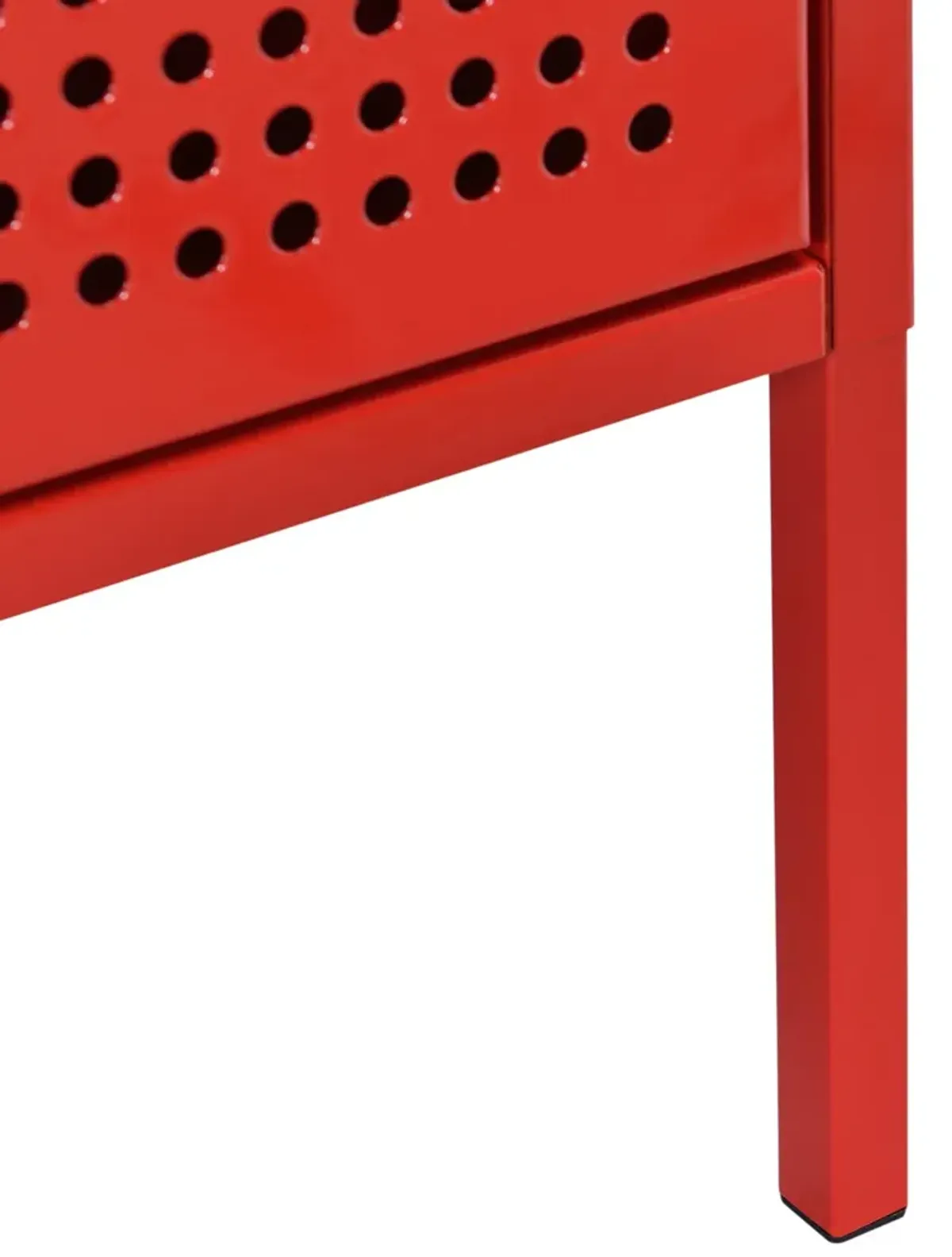 Jax Metal Nightstand - Red