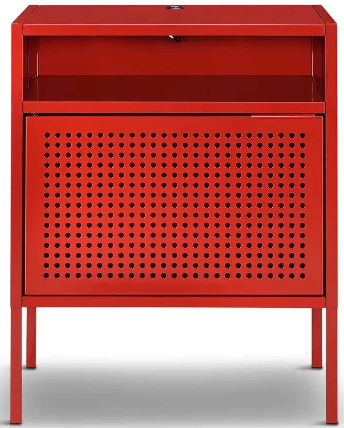 Jax Metal Nightstand - Red