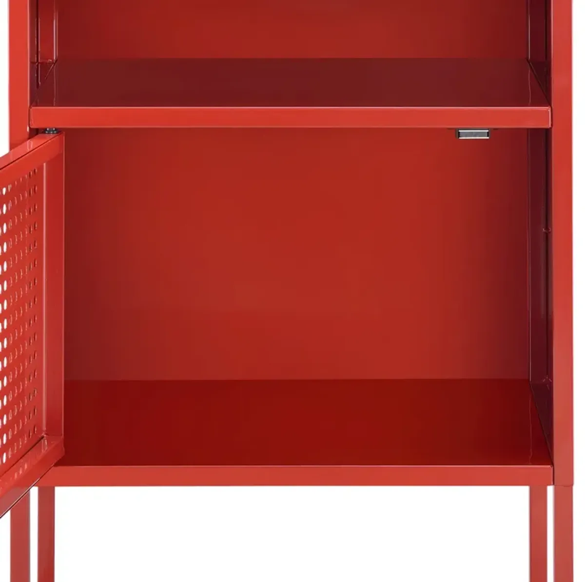 Jax Metal Nightstand - Red