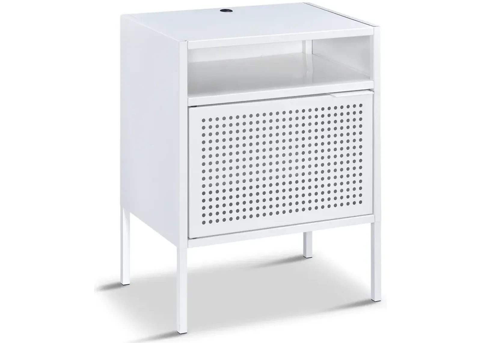 Jax Metal Nightstand  - White