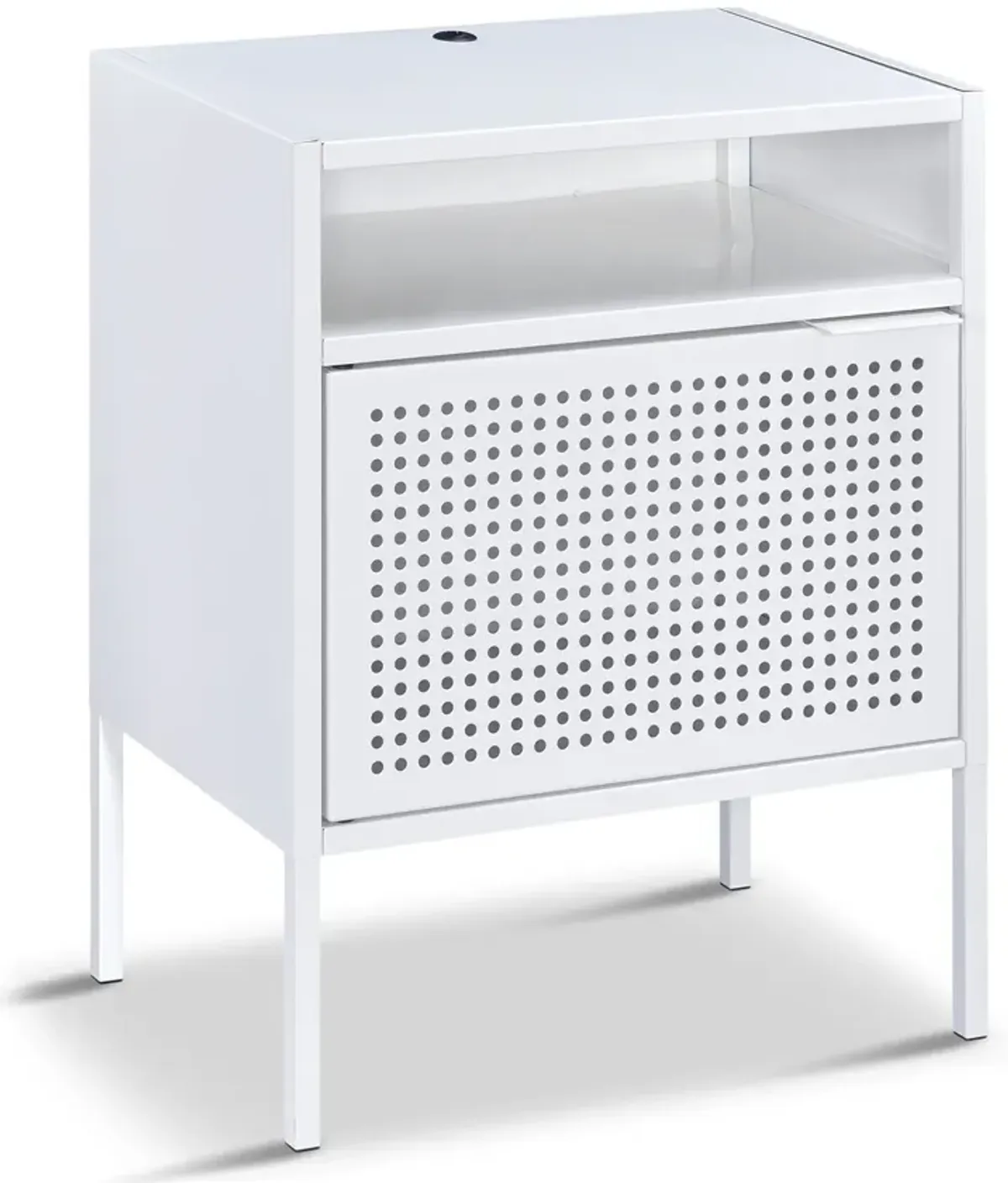 Jax Metal Nightstand  - White