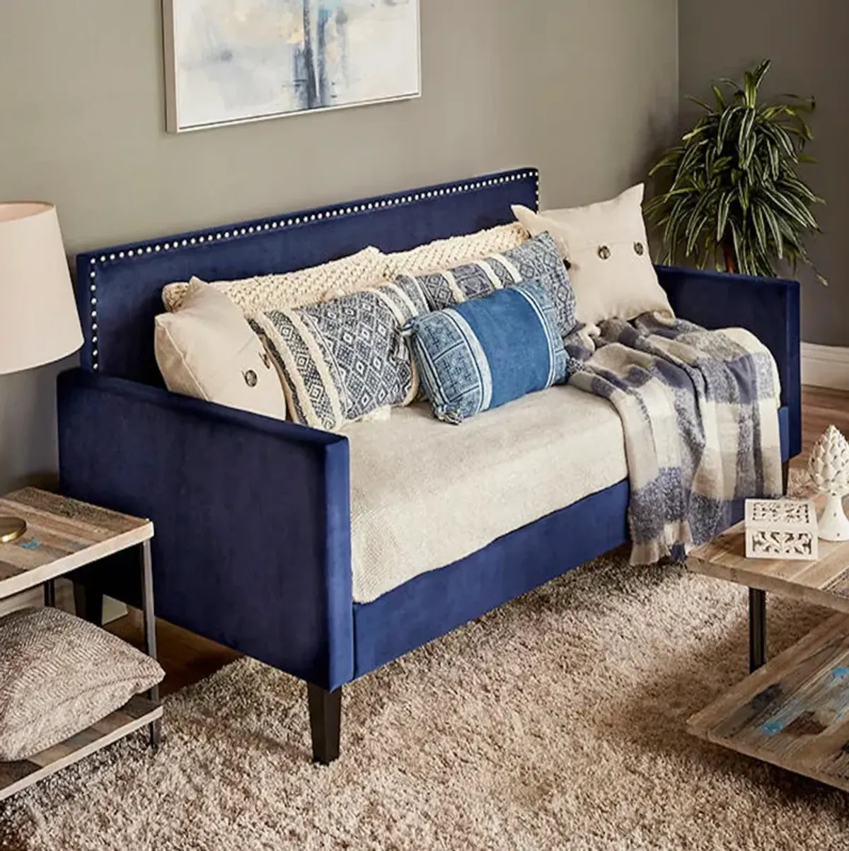 Pascal Twin Daybed - Navy Blue