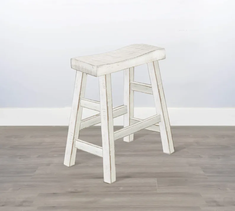 Captiva White Sand Saddle Stool