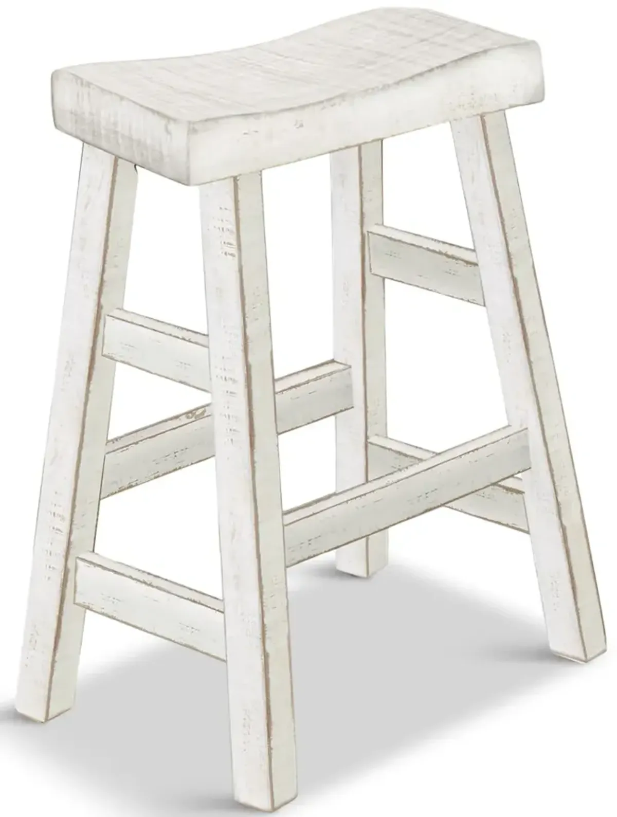 Captiva 30  Saddle Stool-White Sand Finish