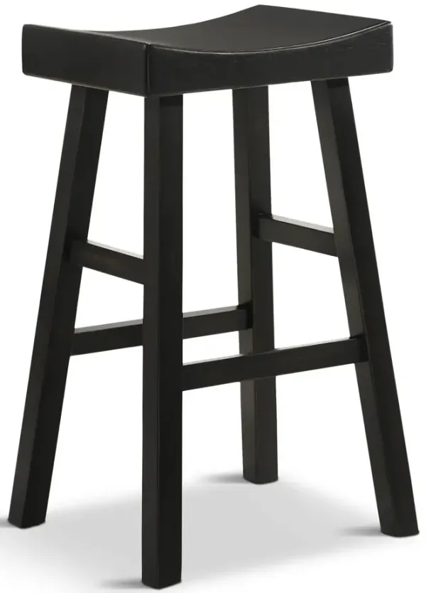 Aruba Black Saddle Seat Stool