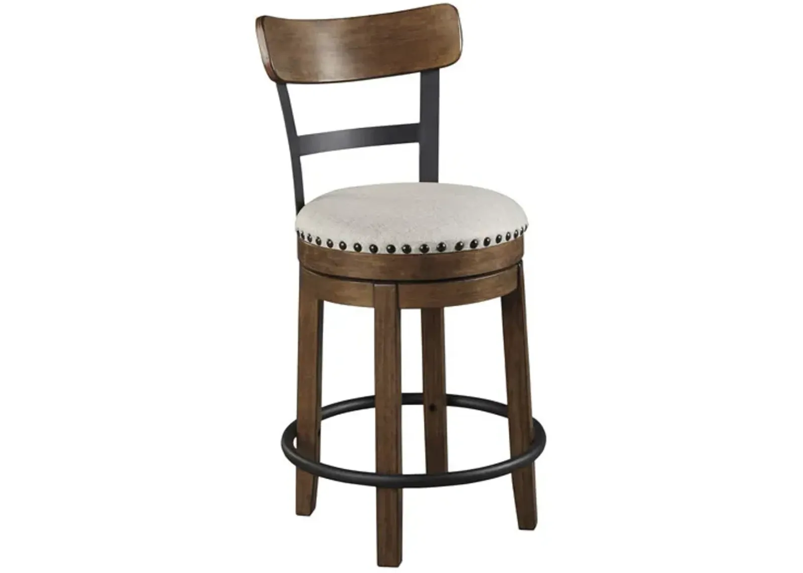 Farmhouse Swivel Seat Counter Stool - Brown