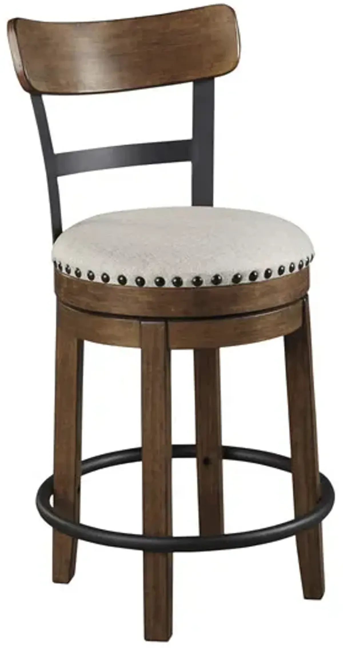 Farmhouse Swivel Seat Counter Stool - Brown