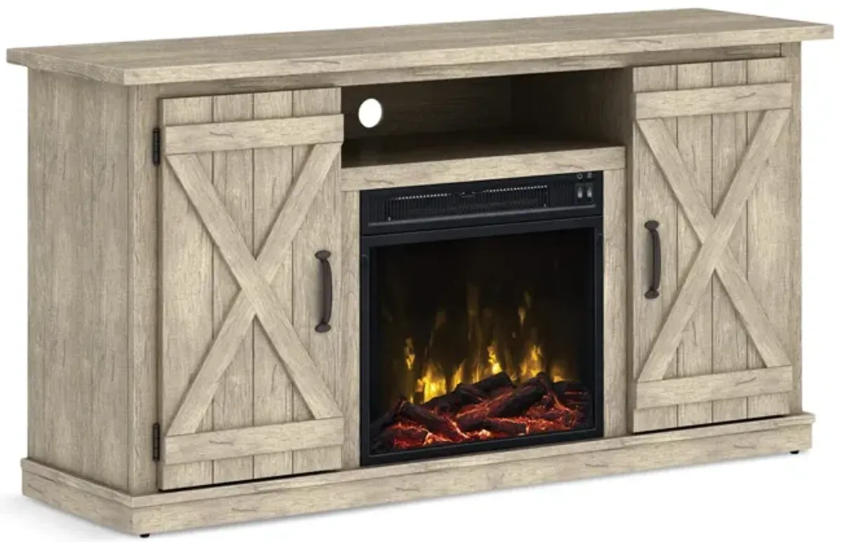 Liberty Pine Electric Fireplace Media Console