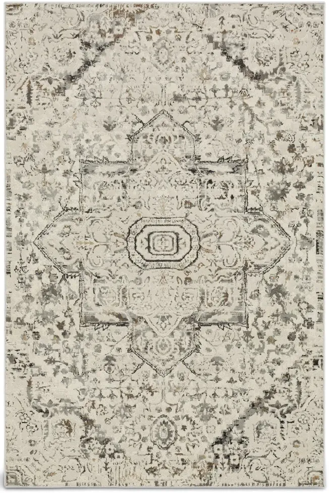 Cleopatra Ashburn Cream Area Rug - 3 11  X 6 0 