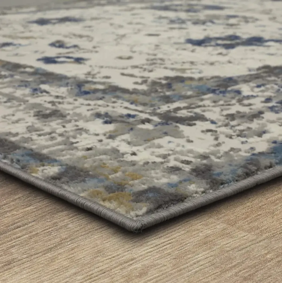 Cleopatra Evesham Grey Dark Blue Area Rug - 2 0  X 8 0 