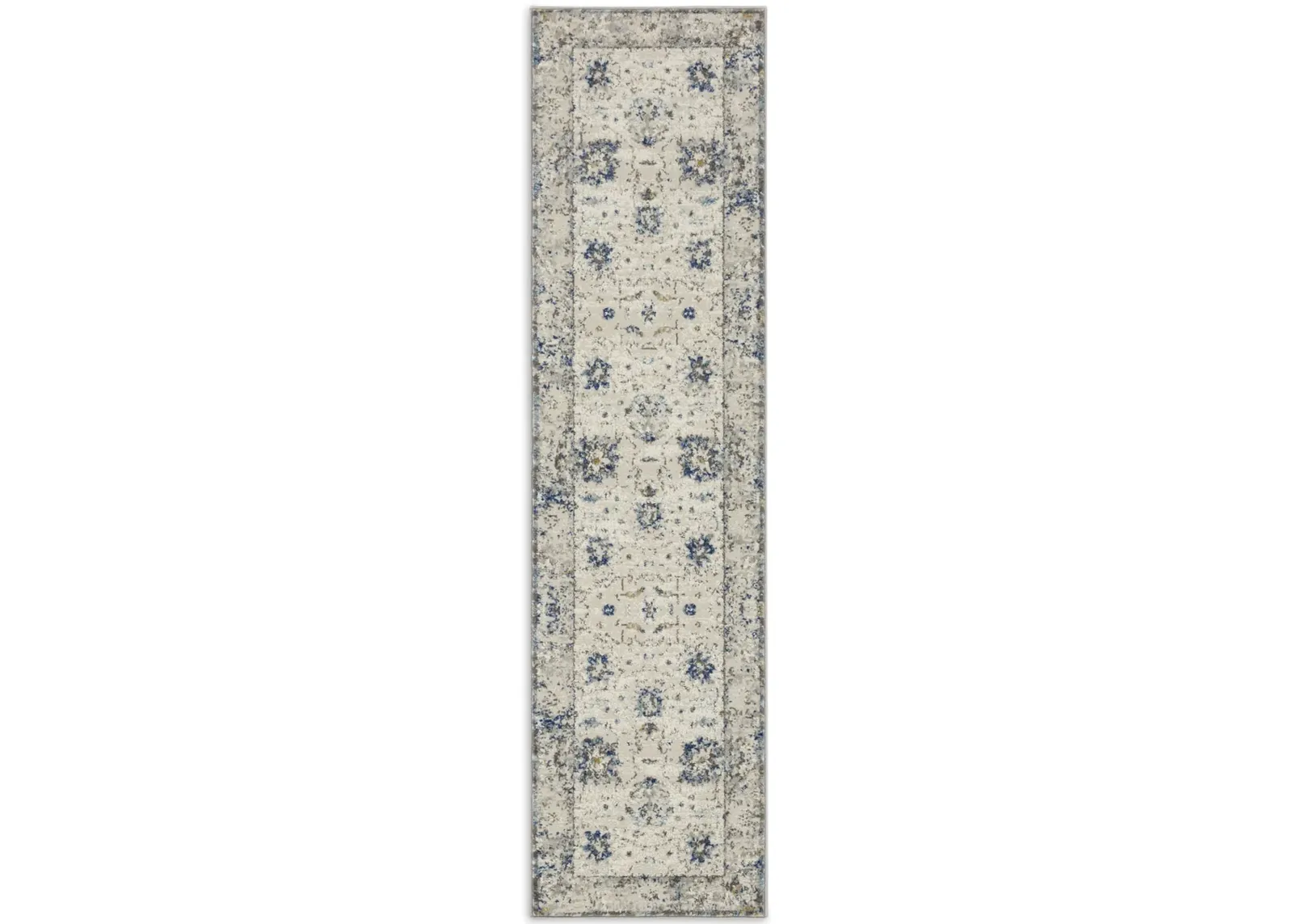 Cleopatra Evesham Grey Dark Blue Area Rug - 2 0  X 8 0 