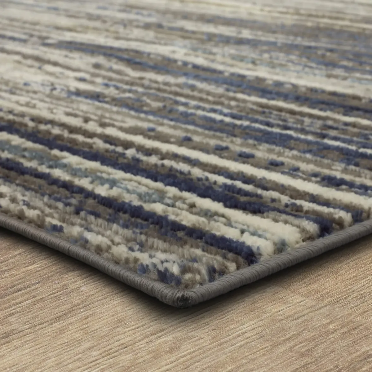 Cleopatra Bell Place Grey Dark Blue Area Rug - 2 0  X 8 0  