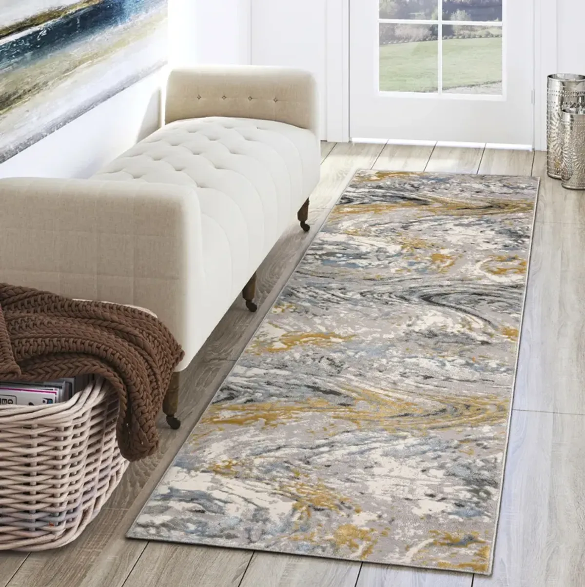 Davis Multi-Color - 2 3  x 7 5  Area Rug