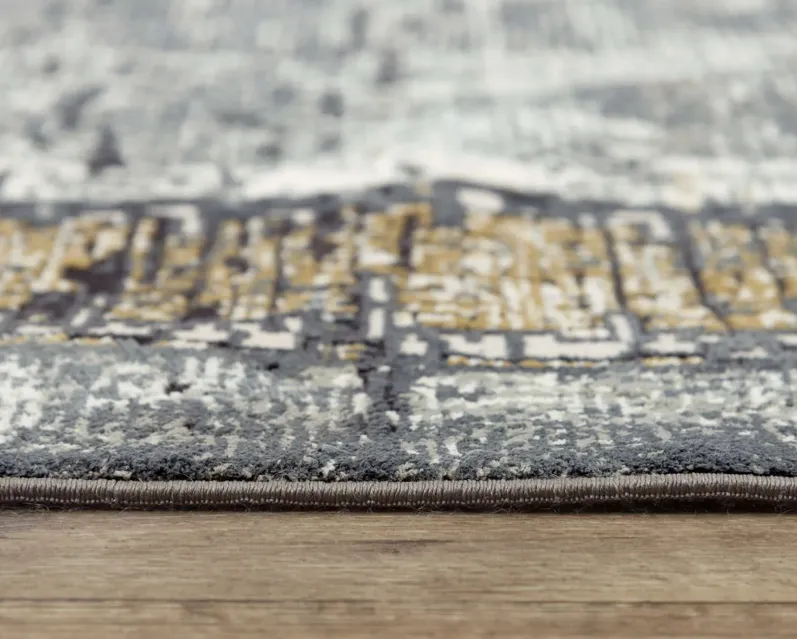 Emerge Beige Charcoal - 3 11  x 5 6   Area Rug