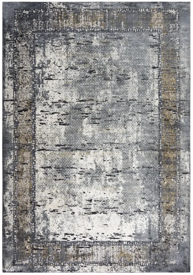 Emerge Beige Charcoal - 3 11  x 5 6   Area Rug