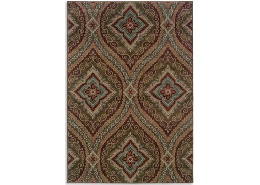 Adrienne Beige Blue Area Rug