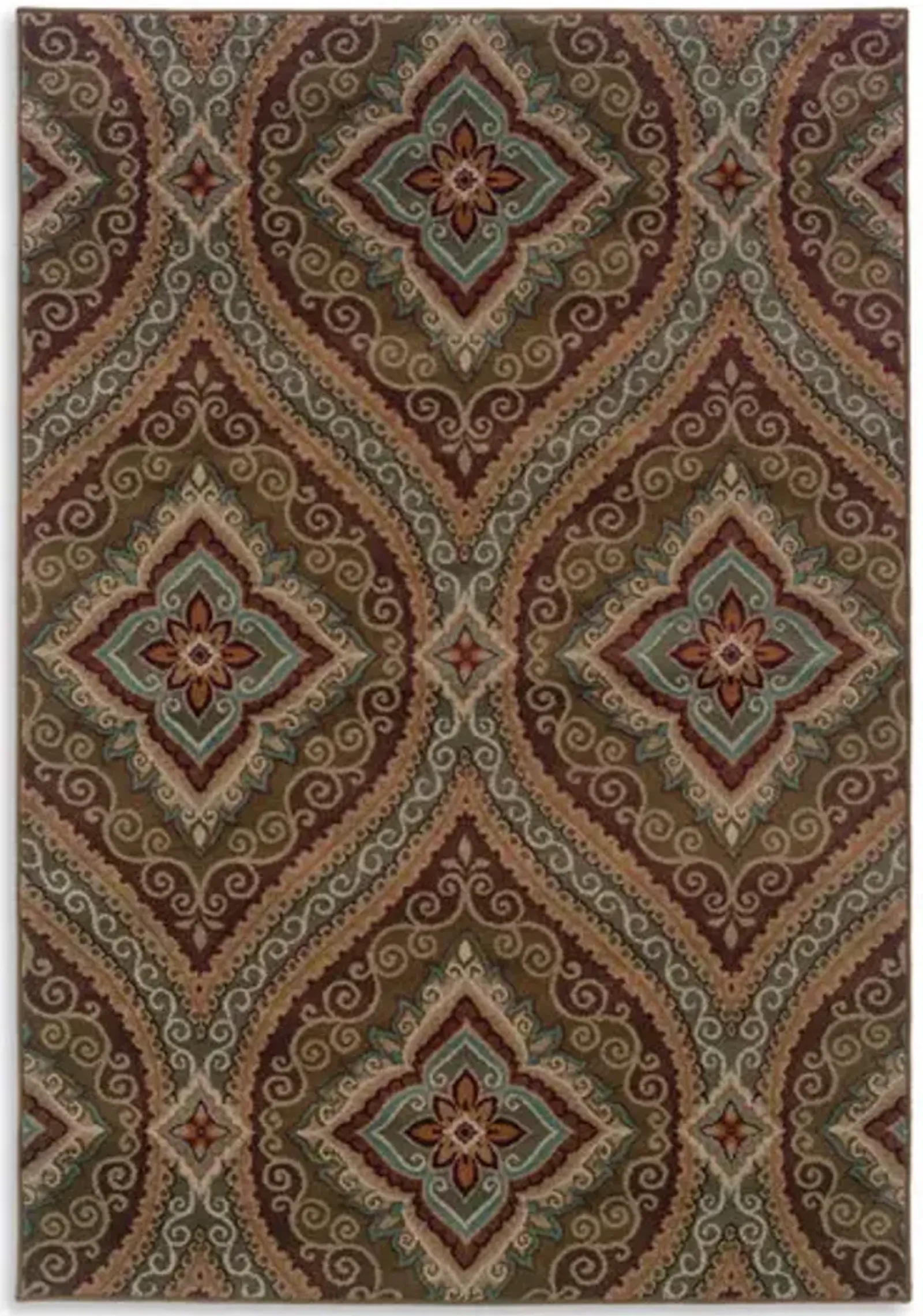 Adrienne Beige Blue Area Rug