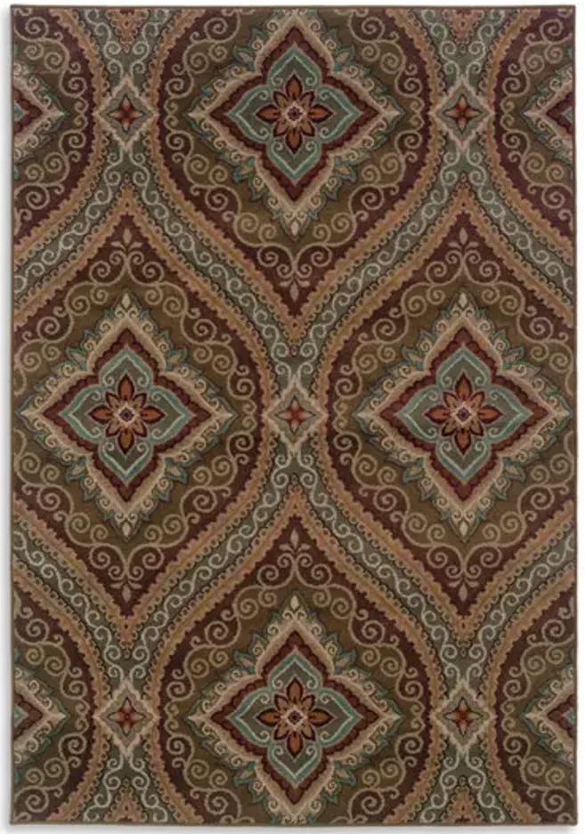 Adrienne Beige Blue Area Rug